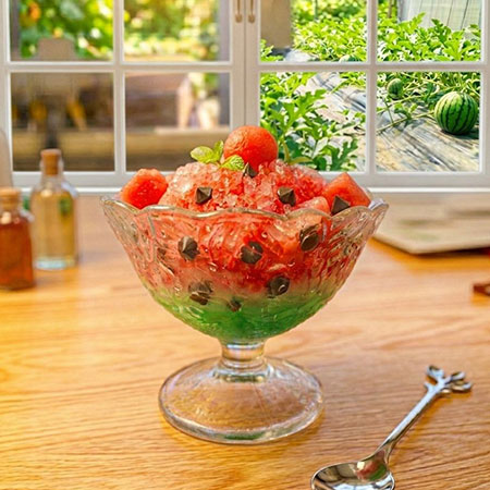 夏を楽しもう！まるでスイカのかき氷